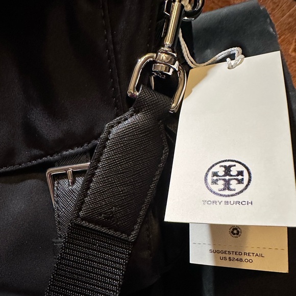 Tory Burch Virginia Recycled Nylon Small Messenger Crossbody ~NWT~ Black - Picture 13 of 14